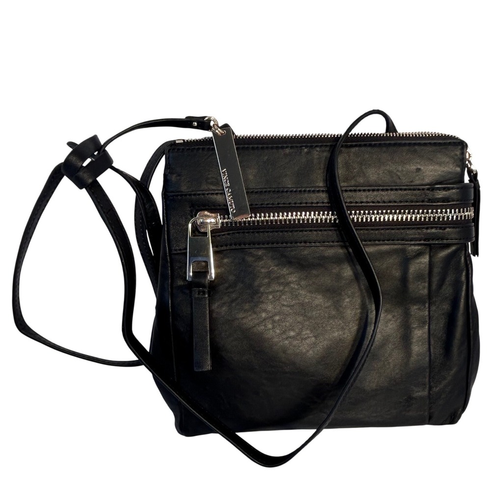 Vince Camuto Darbi Black Genuine Leather Crossbody Bag Style VC DARBI LCB